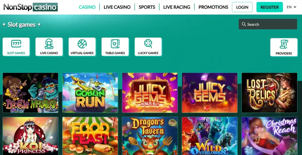 NonStop Casino games